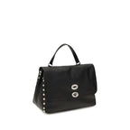 Zanellato Black Calf Leather Bos Taurus Handbag Zanellato