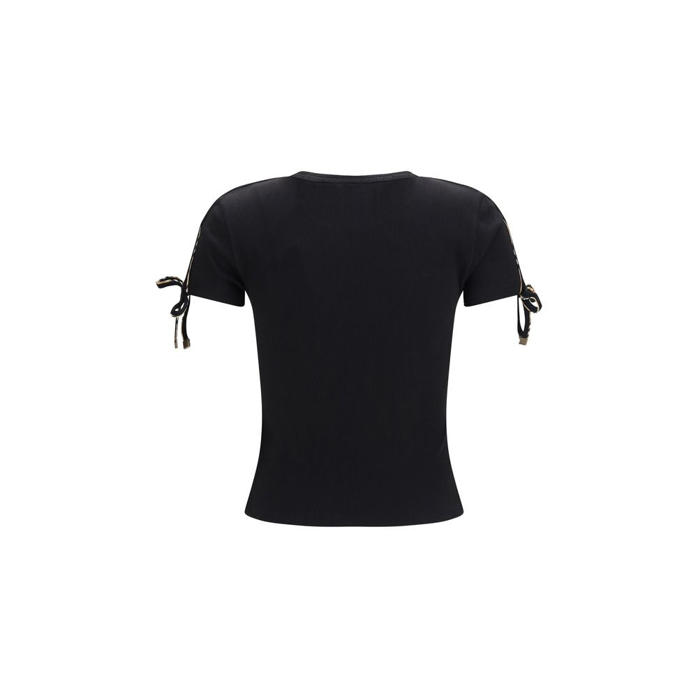 Burberry Black Cotton T-Shirt Burberry