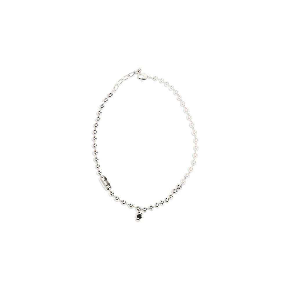 Alexander McQueen White Brass Necklace Alexander McQueen