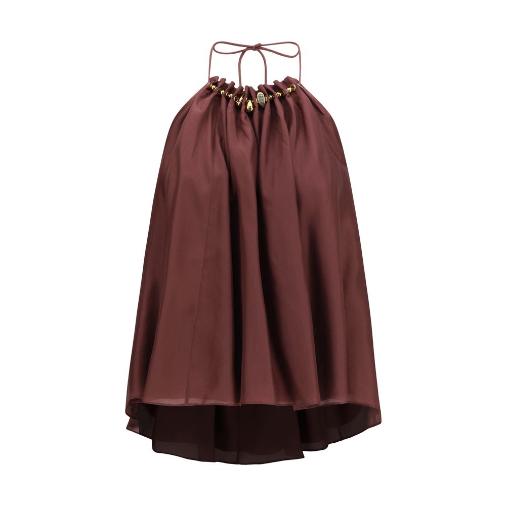 Zimmermann Bordeaux Silk Sleeveles T-Shirt Zimmermann