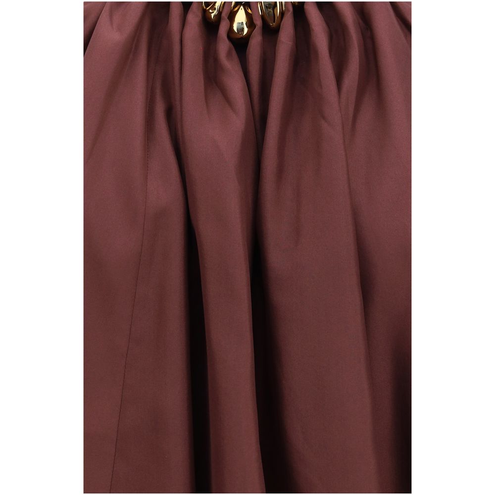 Zimmermann Bordeaux Silk Sleeveles T-Shirt Zimmermann