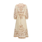 Zimmermann Beige Linen Casual Dress Zimmermann