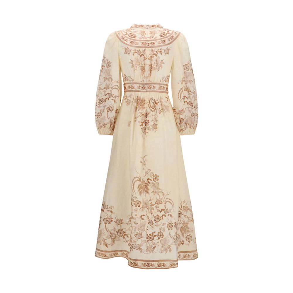 Zimmermann Beige Linen Casual Dress Zimmermann