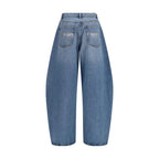 Alexander Wang blue cotton denim jeans with classic five-pocket design and straight-leg fit.