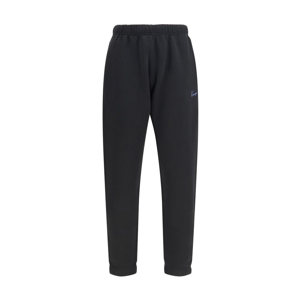 Kenzo Black Cotton Joggers Workout Pants