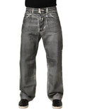 Dolce & Gabbana Grey Washed Mid Waist Straight Denim Jeans