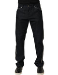 Dolce & Gabbana Black Cotton Mid Waist Classic Men Denim Jeans