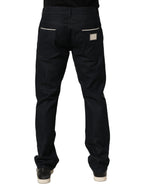 Dolce & Gabbana Black Cotton Mid Waist Classic Men Denim Jeans