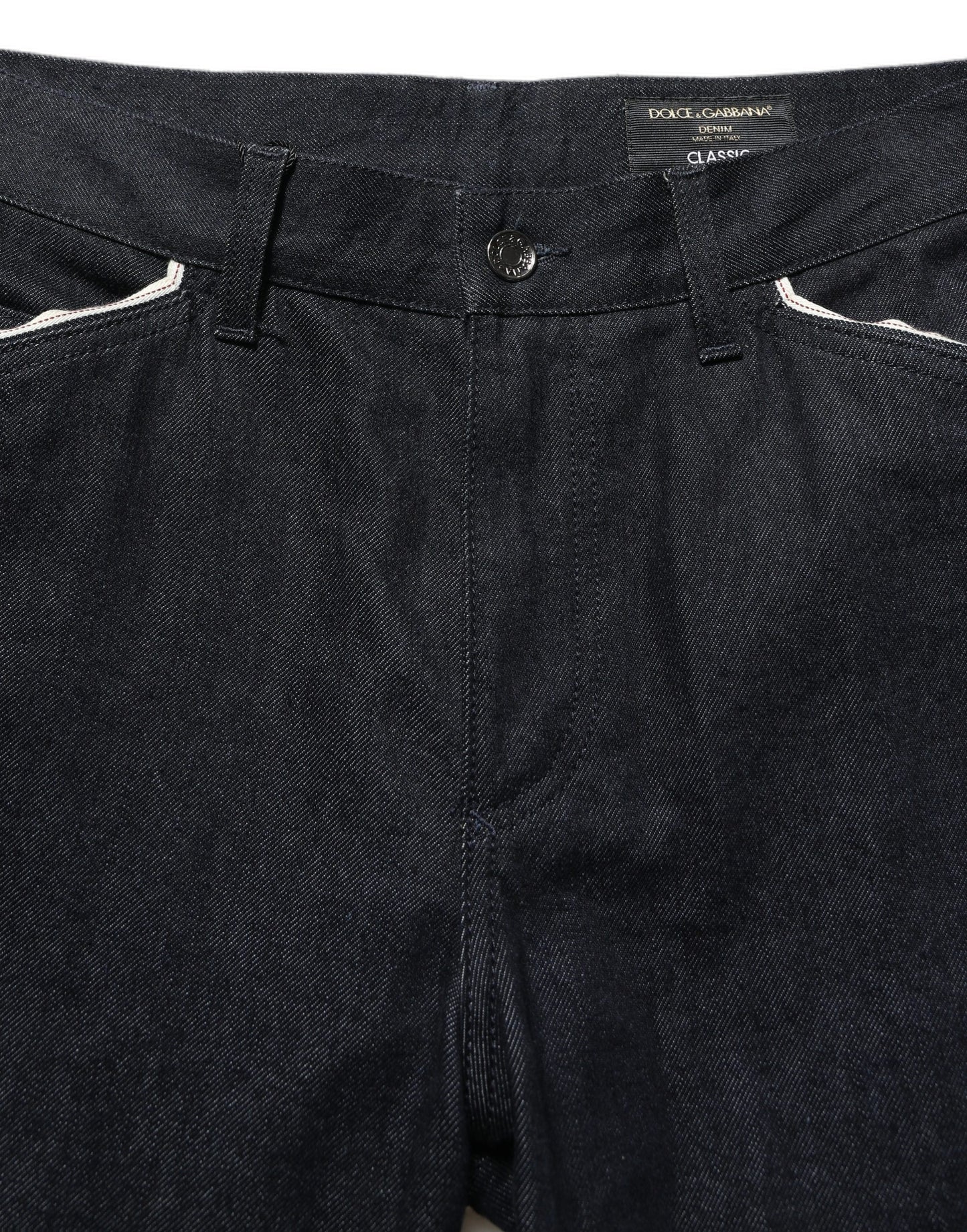 Dolce & Gabbana Black Cotton Mid Waist Classic Men Denim Jeans Dolce & Gabbana