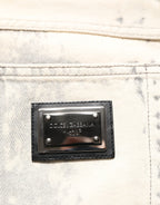 Dolce & Gabbana Beige Tie Dye Cotton Straight Men Denim Jeans