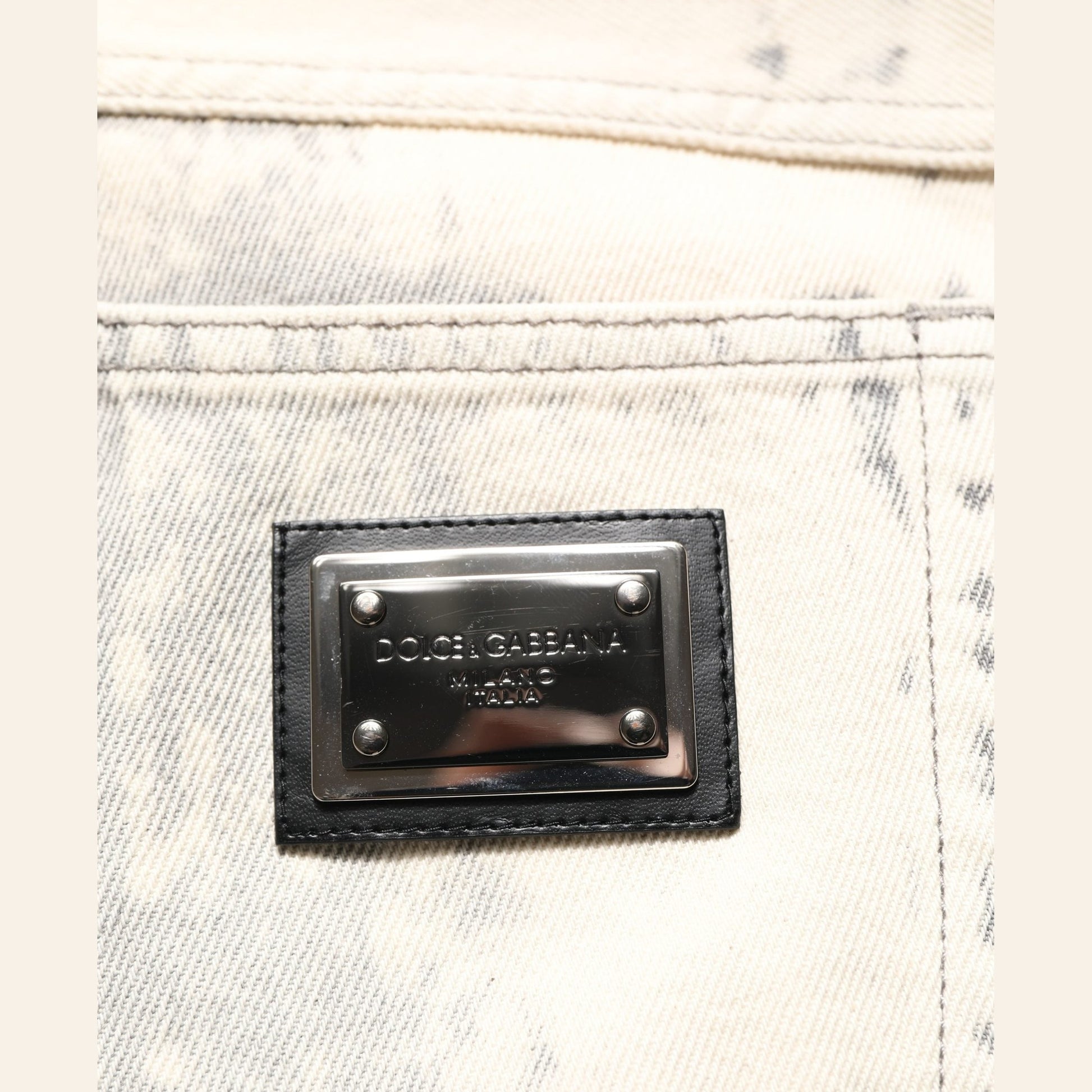Dolce & Gabbana Beige Tie Dye Cotton Straight Men Denim Jeans Dolce & Gabbana