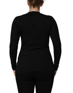 Dolce & Gabbana Black Long Sleeves Crew Neck Pullover Sweater