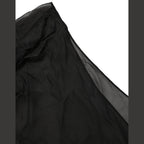 Dolce & Gabbana Black Wrap Sheer Chiffon One Shoulder Top