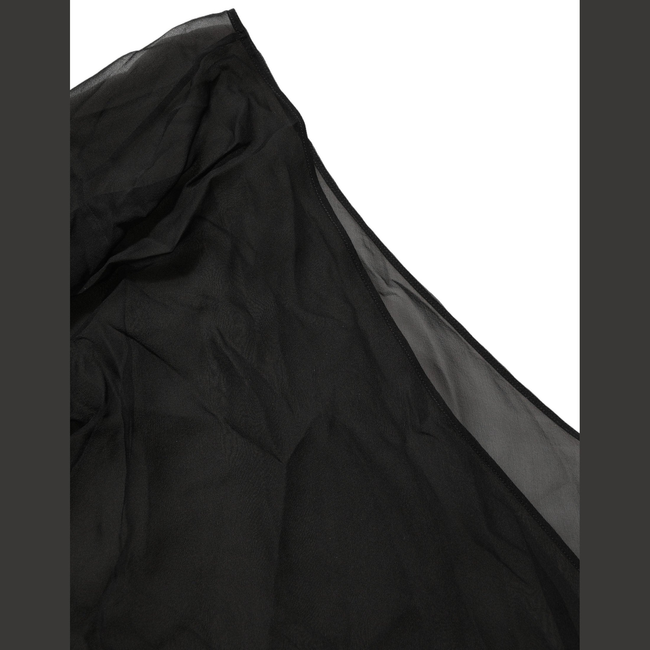 Dolce & Gabbana Black Wrap Sheer Chiffon One Shoulder Top