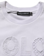 Dolce & Gabbana White Logo Round Neck Sleeveless T-shirt