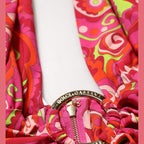 Dolce & Gabbana Red Paisley Silk Halter Neck Crop Tank Top