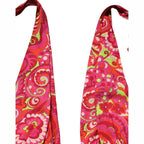 Dolce & Gabbana Red Paisley Silk Halter Neck Crop Tank Top