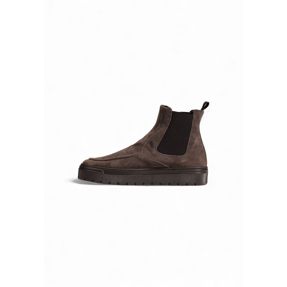 Antony Morato Gray Suede Leather Chelsea Boots Antony Morato