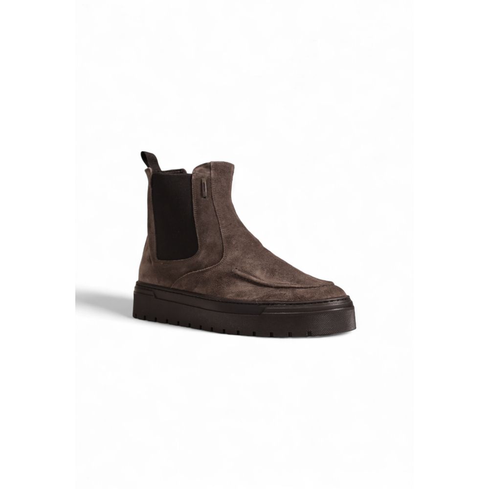 Antony Morato Gray Suede Leather Chelsea Boots Antony Morato