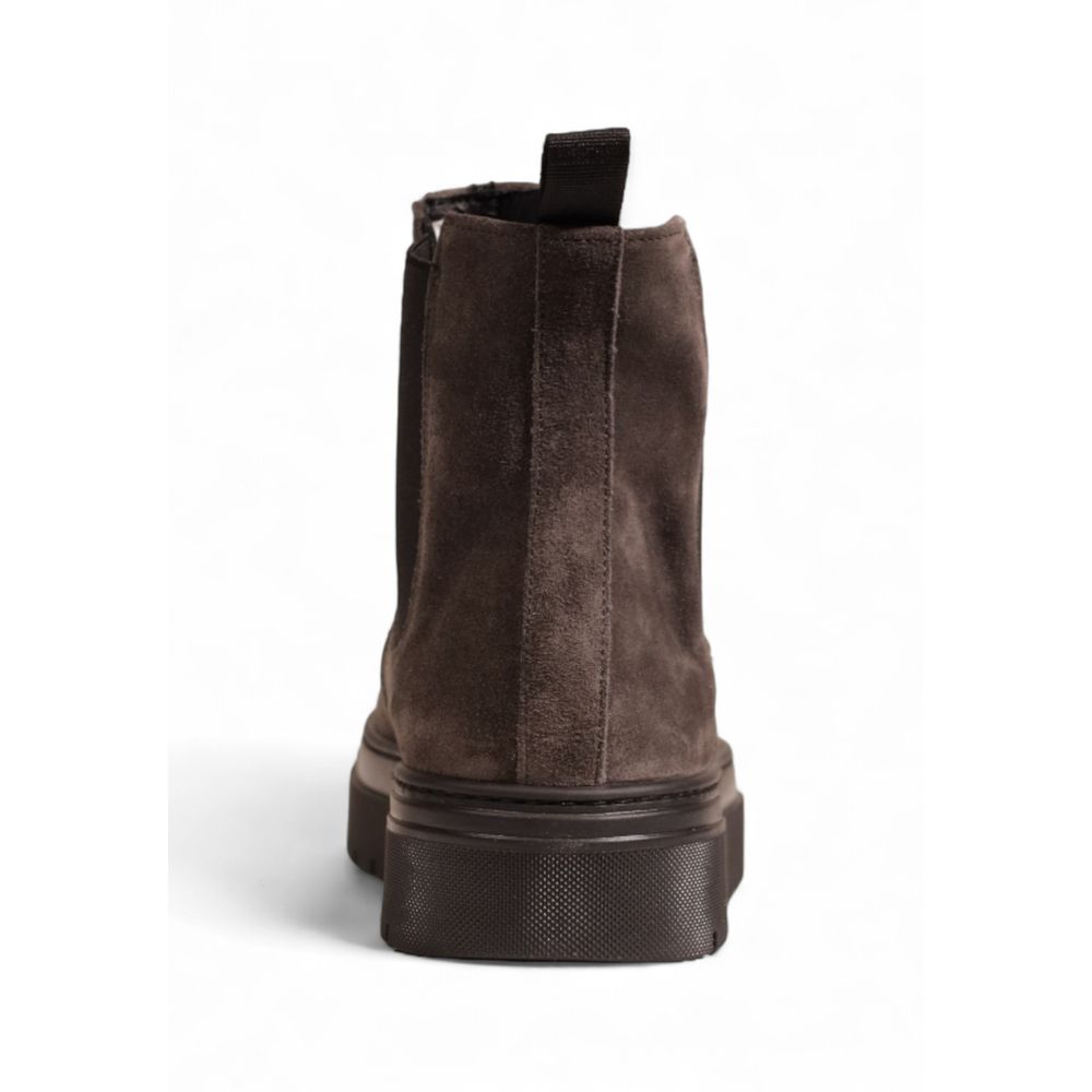 Antony Morato Gray Suede Leather Chelsea Boots Antony Morato
