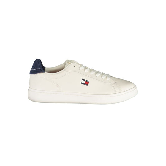 Tommy Hilfiger White Polyurethane Men's Sneaker Tommy Hilfiger