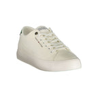 Tommy Hilfiger Bianco polyester men's sneaker showing white sneaker with Tommy Hilfiger branding and sporty design.