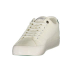 Tommy Hilfiger Bianco polyester men's sneaker with white design, laces, and sporty style.