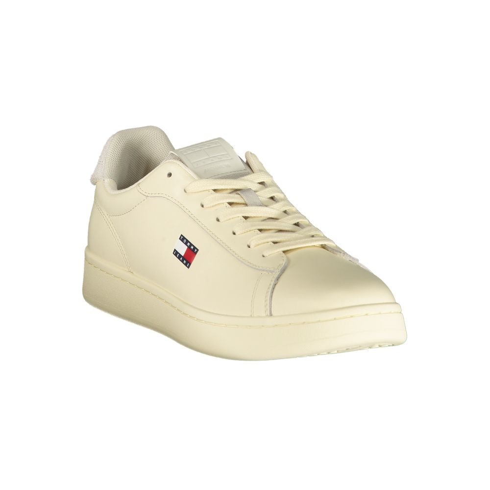 Tommy Hilfiger White Polyurethane Men's Sneaker Tommy Hilfiger