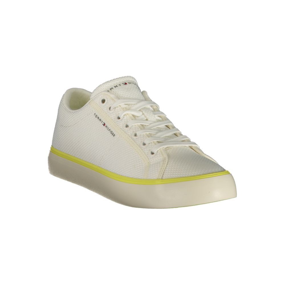 Tommy Hilfiger White Polyester Men Sneaker Tommy Hilfiger