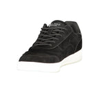 U.S. POLO ASSN. Nero female sneaker with black polyurethane upper and white sole, stylish athletic footwear for women.