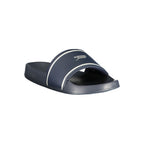 Tommy Hilfiger blue polyurethane women's slipper with slip-on design and casual style, perfect for comfortable indoor wear.