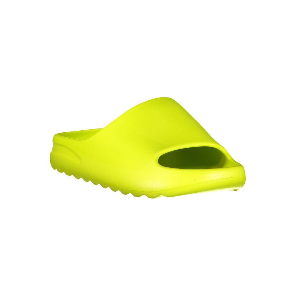 Norway 1963 yellow polyurethane women's slippers with slip-on design and cushioned sole, perfect for indoor comfort.