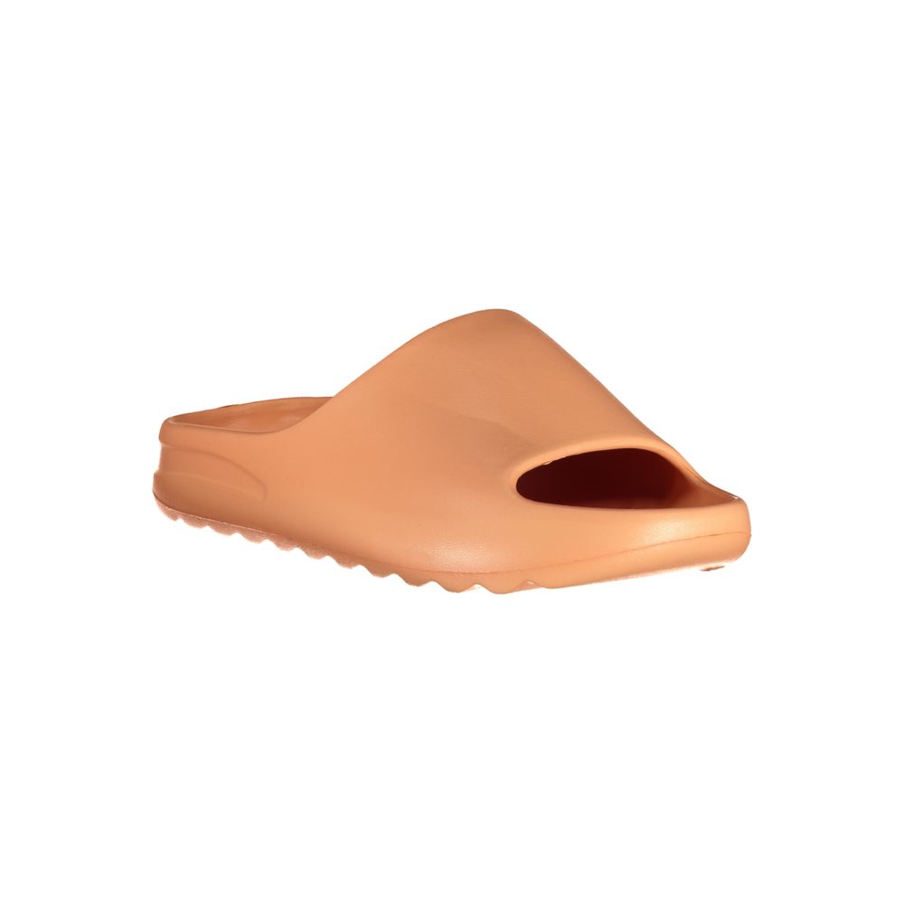 Norway 1963 orange polyurethane women's slipper with a slip-on design and cushioned sole, suitable for indoor wear.