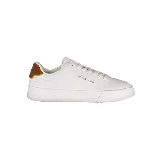 Tommy Hilfiger White Leather Men's Sneaker Tommy Hilfiger