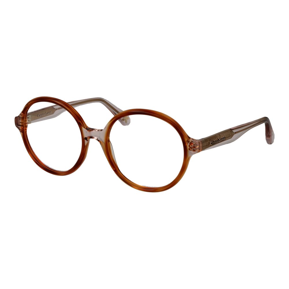 Christian Lacroix Brown Acetate Glasses Frames