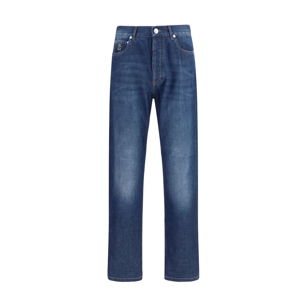 Brunello Cucinelli Blue Cotton Jeans Denim Brunello Cucinelli