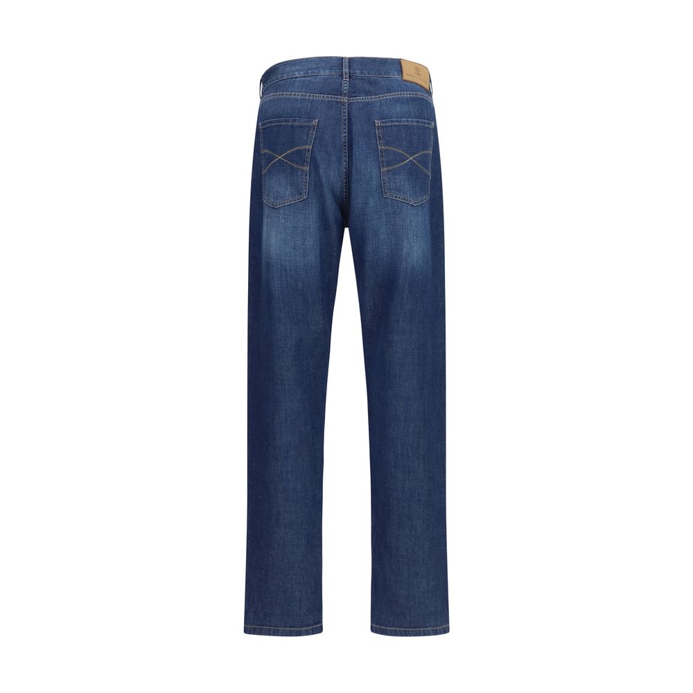 Brunello Cucinelli Blue Cotton Jeans Denim Brunello Cucinelli