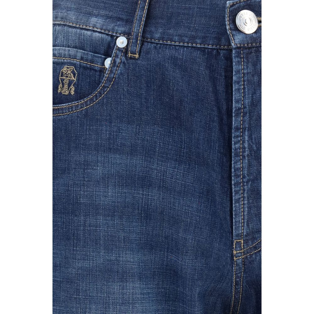 Brunello Cucinelli Blue Cotton Jeans Denim Brunello Cucinelli