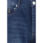 Brunello Cucinelli Blue Cotton Jeans Denim Brunello Cucinelli