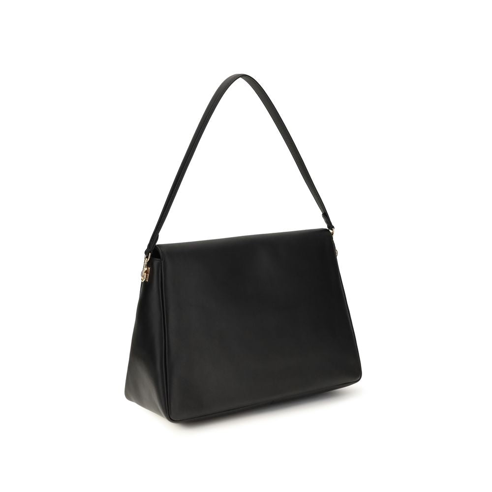 Tory Burch Black Calf Leather Bos Taurus Shoulder Bag Tory Burch