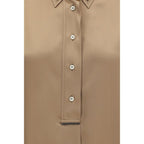 Brunello Cucinelli Beige Silk Shortsleeve Shirt