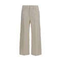 Brunello Cucinelli Beige Cotton Cropped Pants Brunello Cucinelli