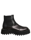 Dolce & Gabbana Black Leather Slip On Chelsea Boots Shoes Dolce & Gabbana