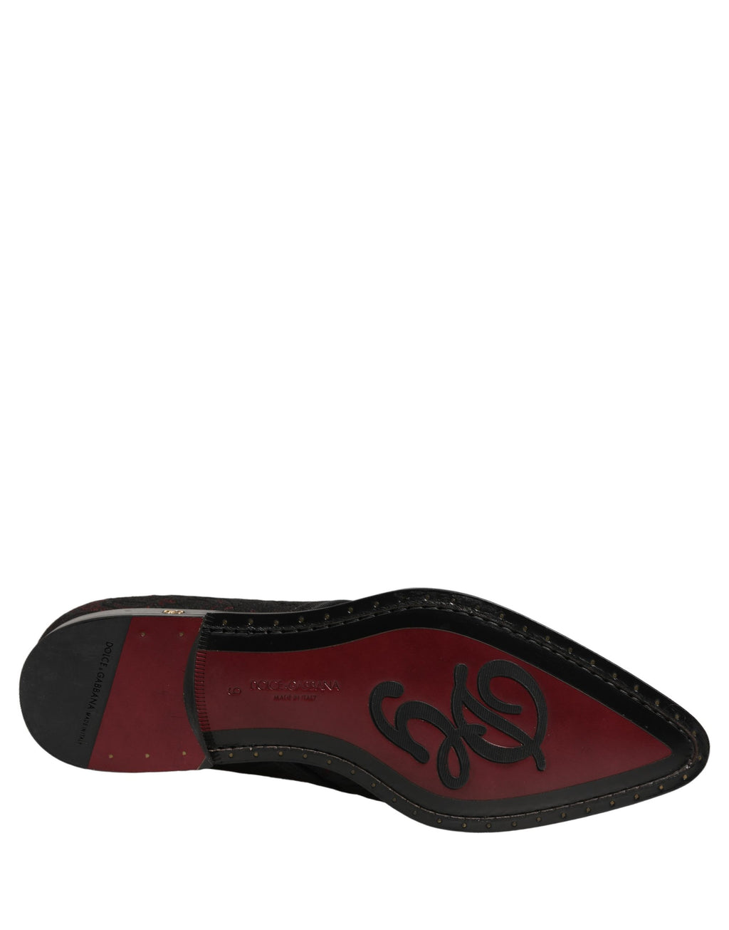 Dolce & Gabbana Black Red Embellished Derby Dress Formal Shoes - Eljoys Fashion 