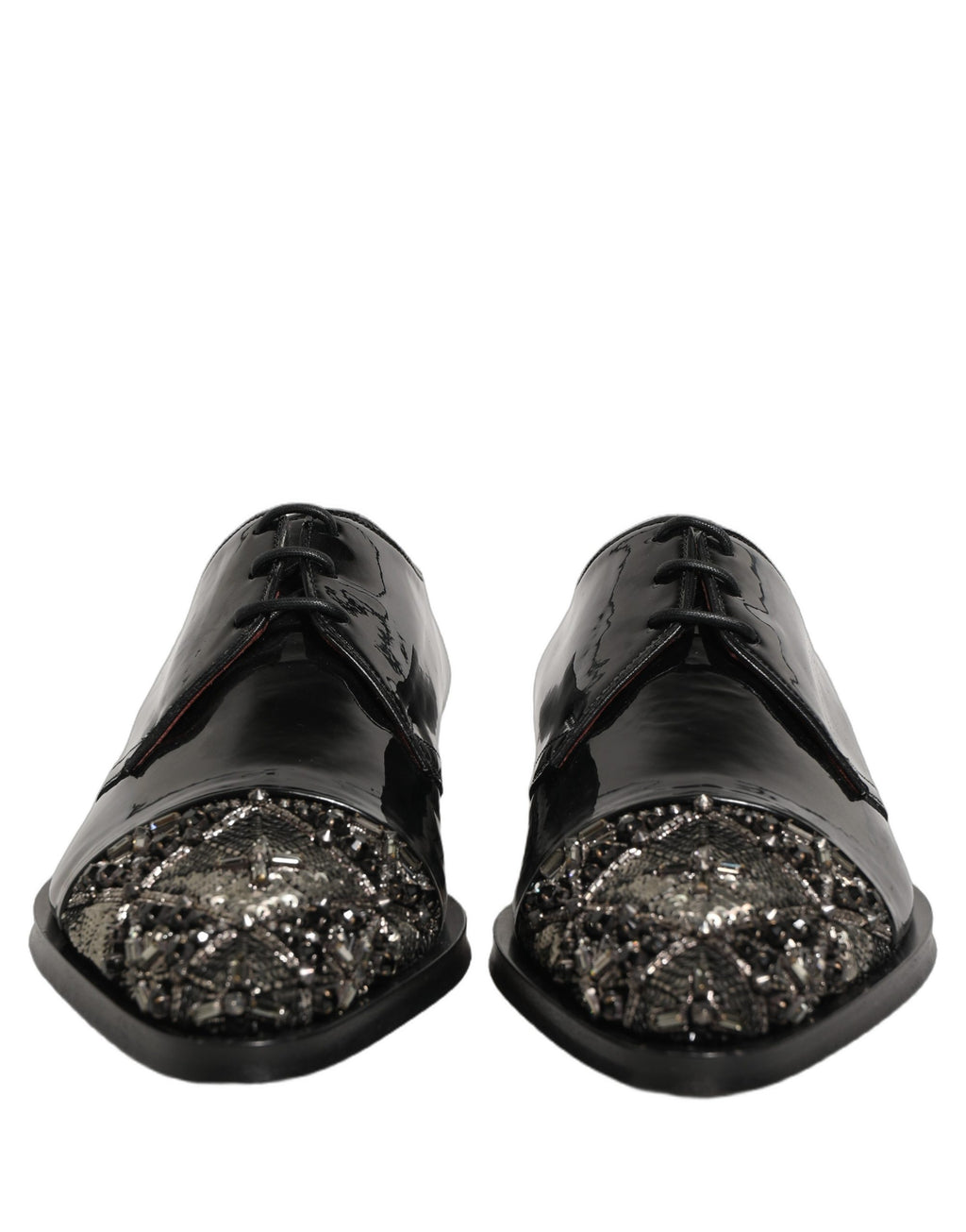 Dolce & Gabbana Black Embellished Men Derby Dress Formal Shoes Dolce & Gabbana
