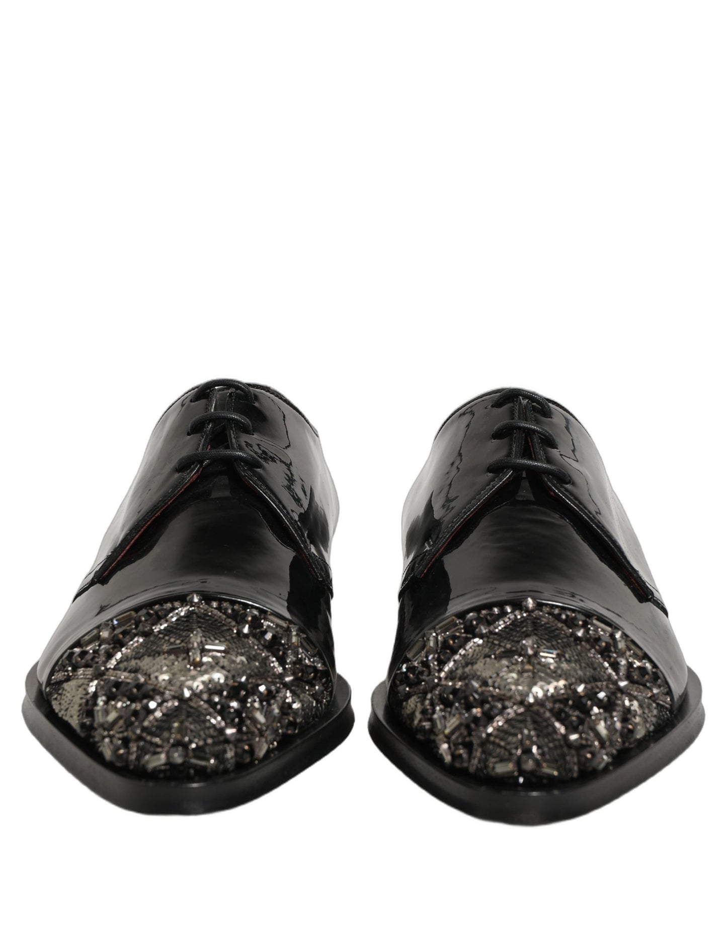 Dolce & Gabbana Black Embellished Men Derby Dress Formal Shoes Dolce & Gabbana