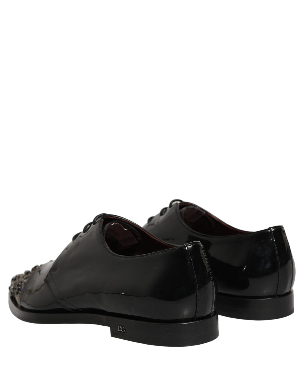 Dolce & Gabbana Black Embellished Men Derby Dress Formal Shoes Dolce & Gabbana