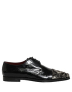 Dolce & Gabbana Black Embellished Men Derby Dress Formal Shoes Dolce & Gabbana