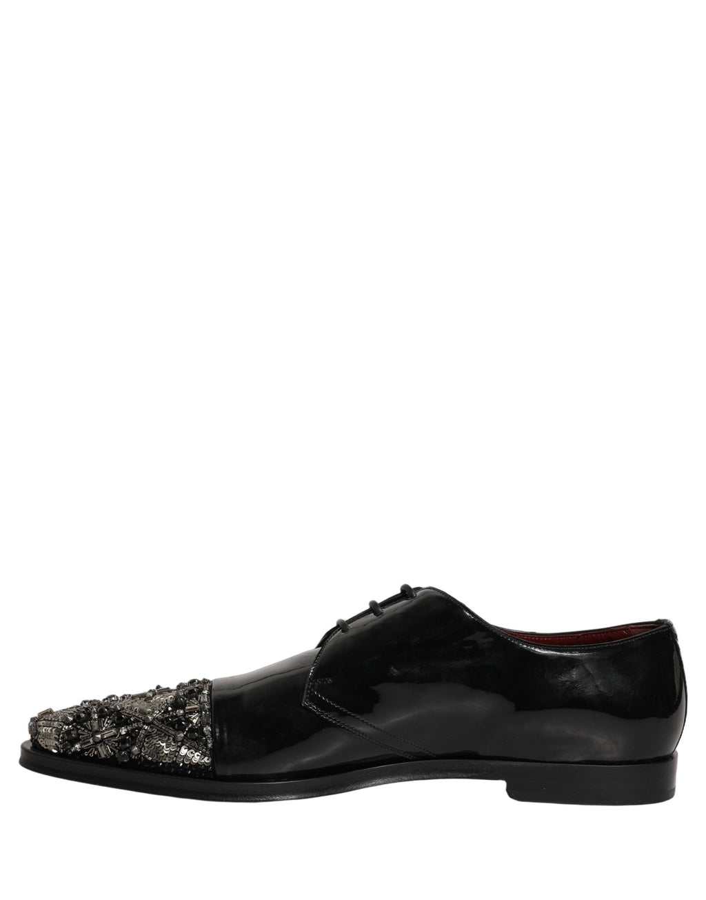 Dolce & Gabbana Black Embellished Derby Dress Formal Shoes Dolce & Gabbana