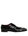 Dolce & Gabbana Black Embellished Derby Dress Formal Shoes - Eljoys Fashion 